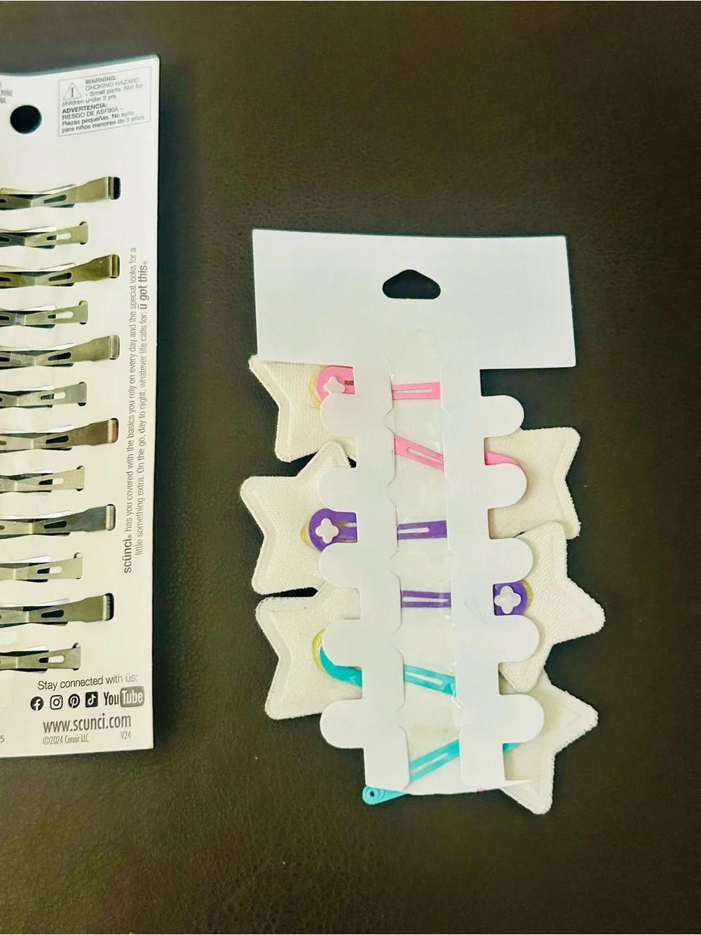 Scunci Fine Hair Snap Clip Set